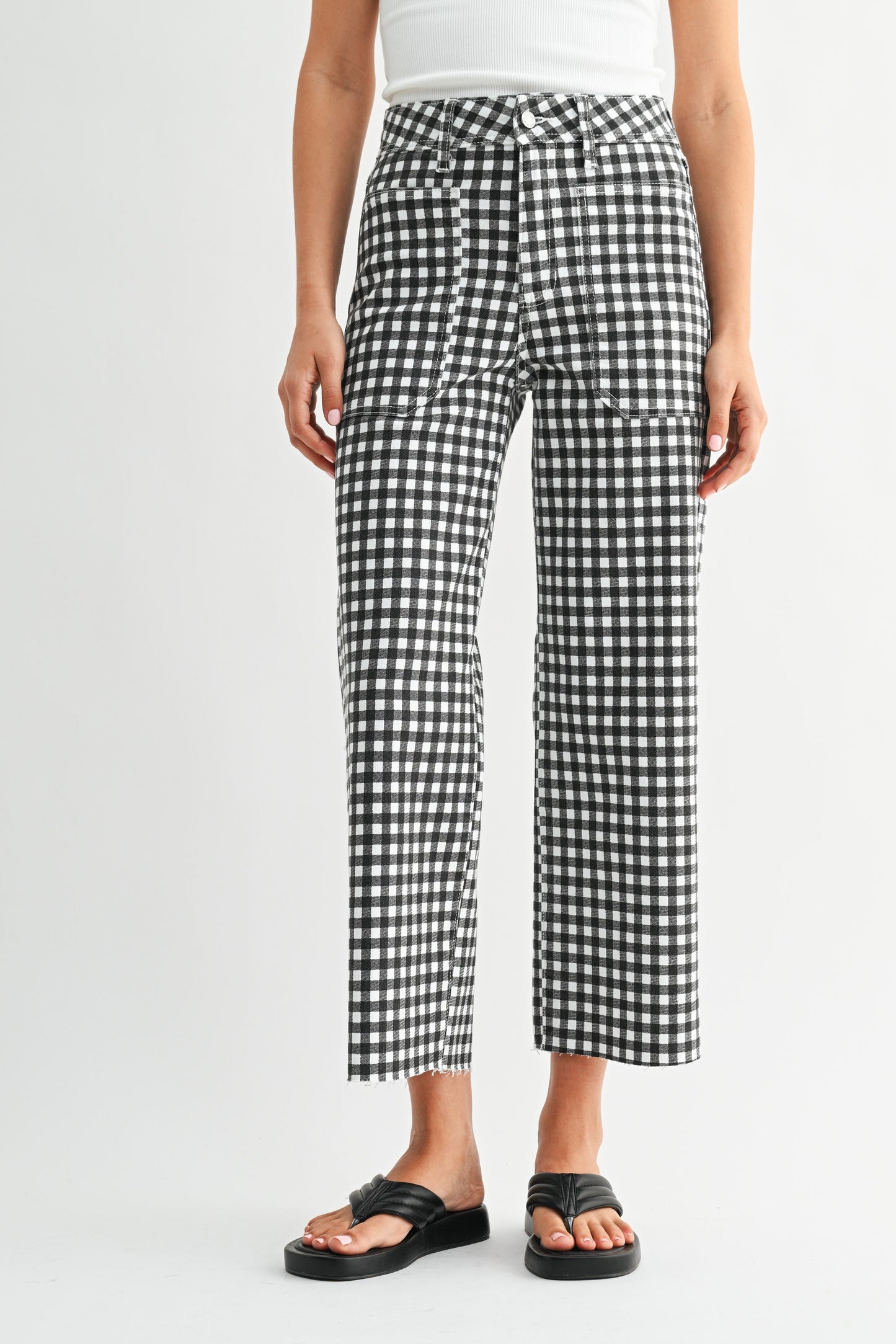 Betsy Gingham Wide Leg Pants