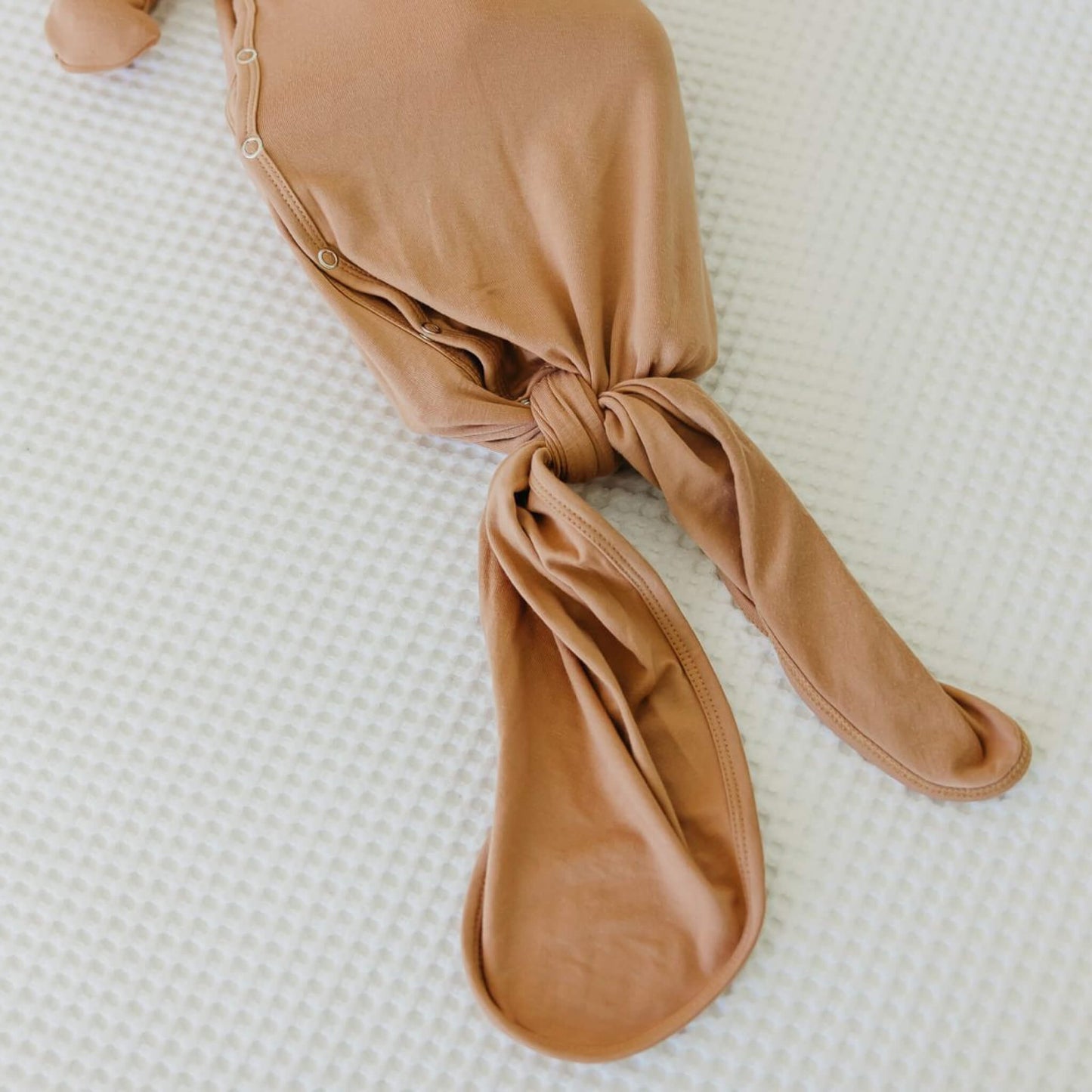 Newborn Knotted Gown - Pecan