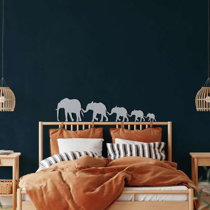 Big Elephant Family Metal Wall Art - Decor available at Dekadron for $64.90