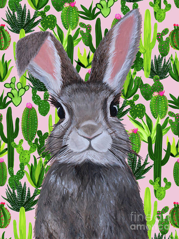 Cacti Cotton Tail - Art Print