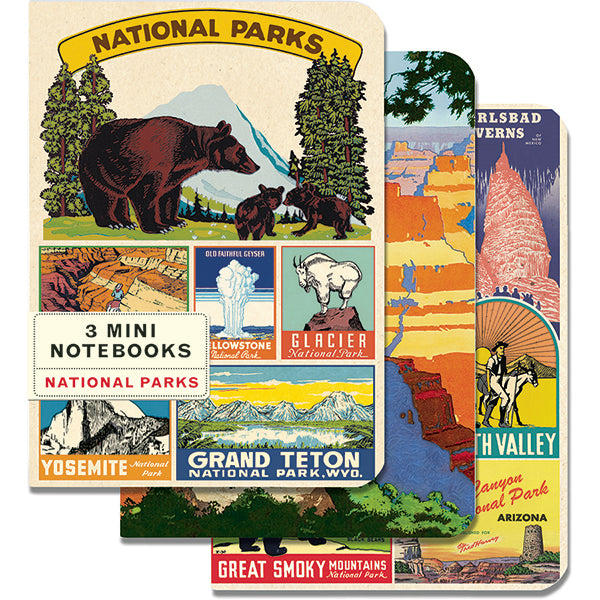 Cavallini Mini Notebook Set of Three National Parks