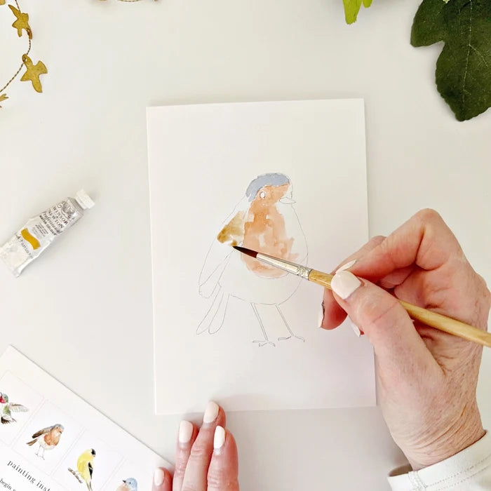 Emily Lex Studios Watercolor Paintable Notecards Backyard Birds