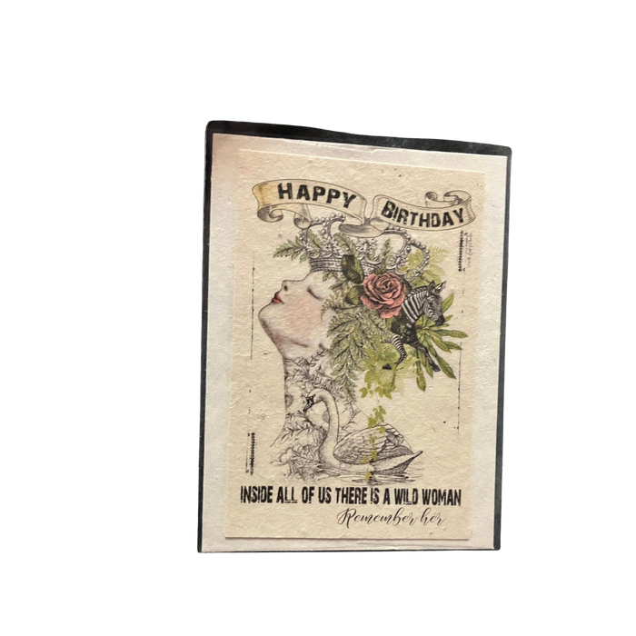In the Land of Elsewhere Greeting Card Happy Birthday Wild Woman