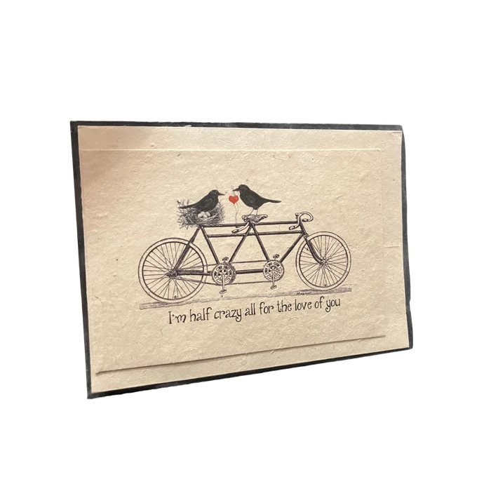 In the Land of Elsewhere Greeting Card Love Bicycle