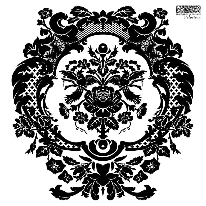 IOD Decor Mini Stamp Velveteen 6"x6" Four Sheets with Case by Iron Orchid Designs Velvetine
