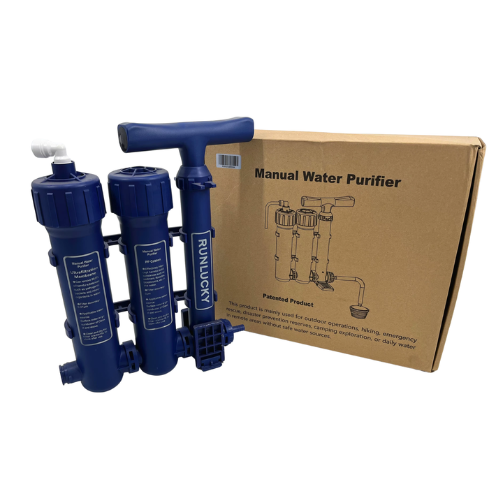 Portable Manual Water Purifier Pump – 0.1 Micron Ultrafiltration System