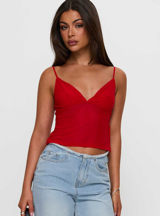 Fast Times Top Red