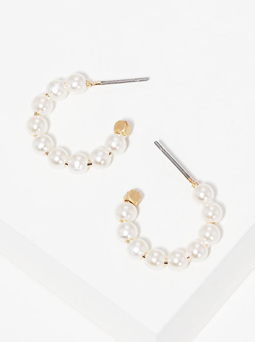 Ashton Pearl Hoop Earrings