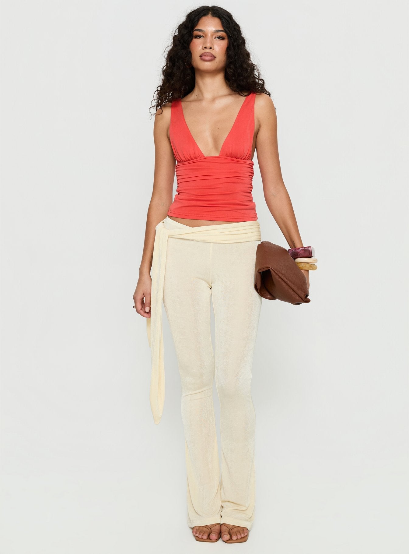 Sublime Ruched Top Orange