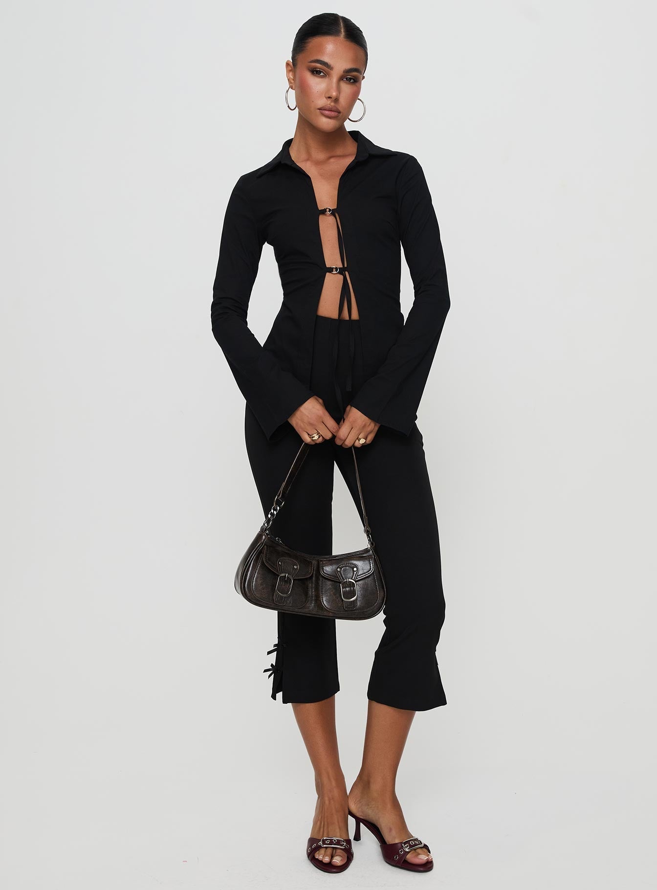 Nataline Long Sleeve Top Black