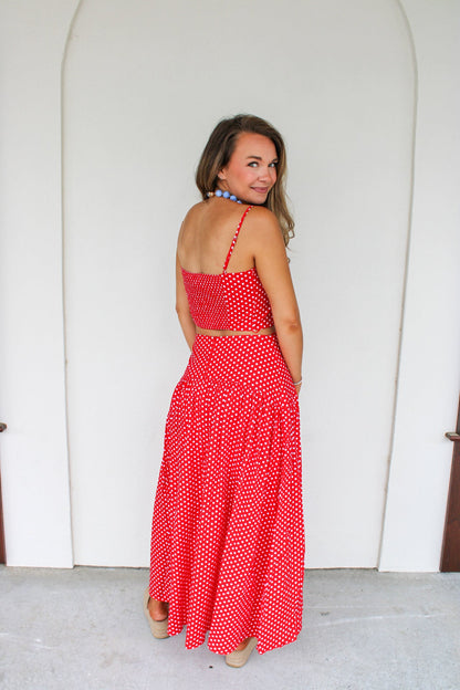 Jane Polka Dot Tank Crop Top