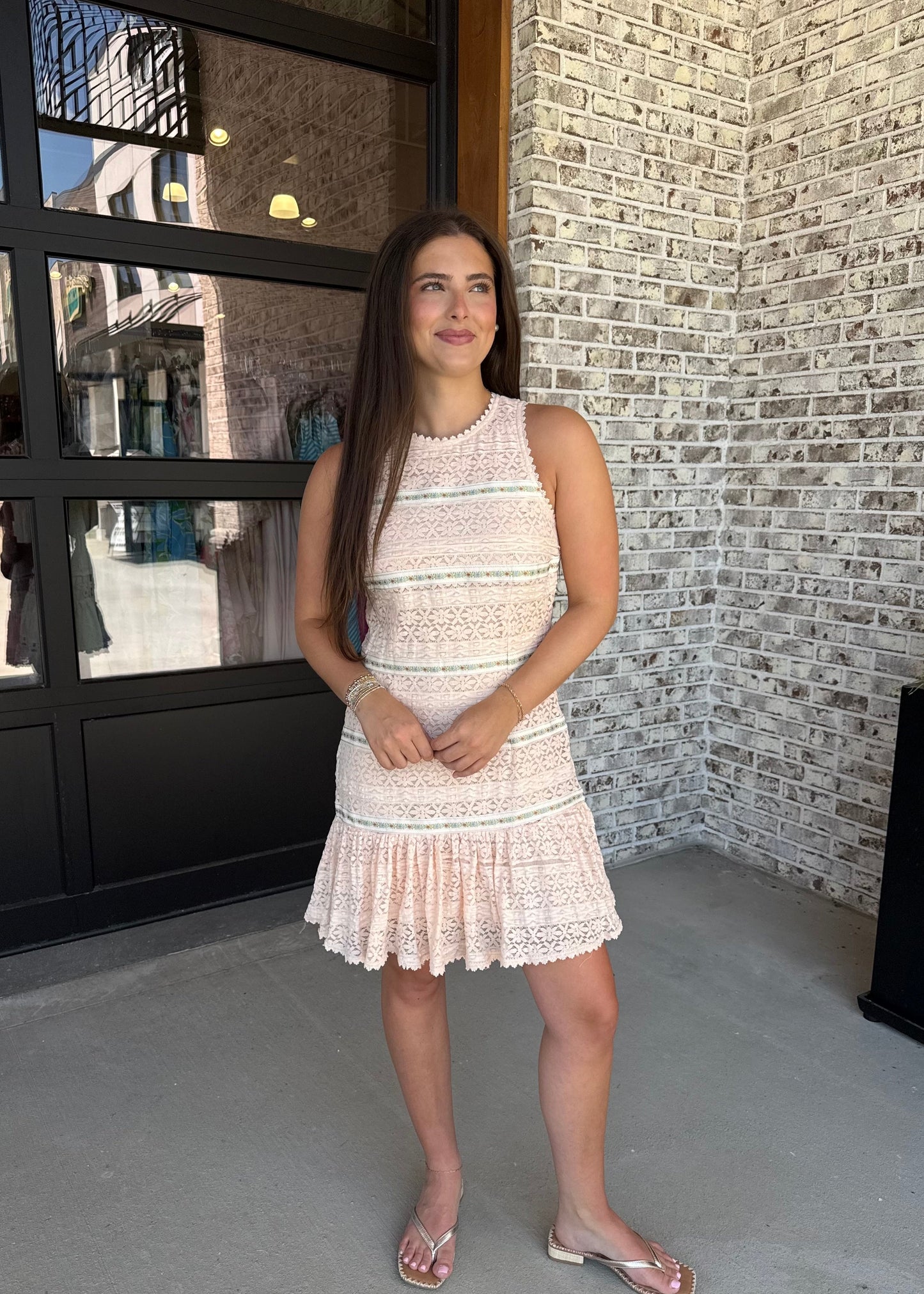 Alena Floral Lace Mini Dress