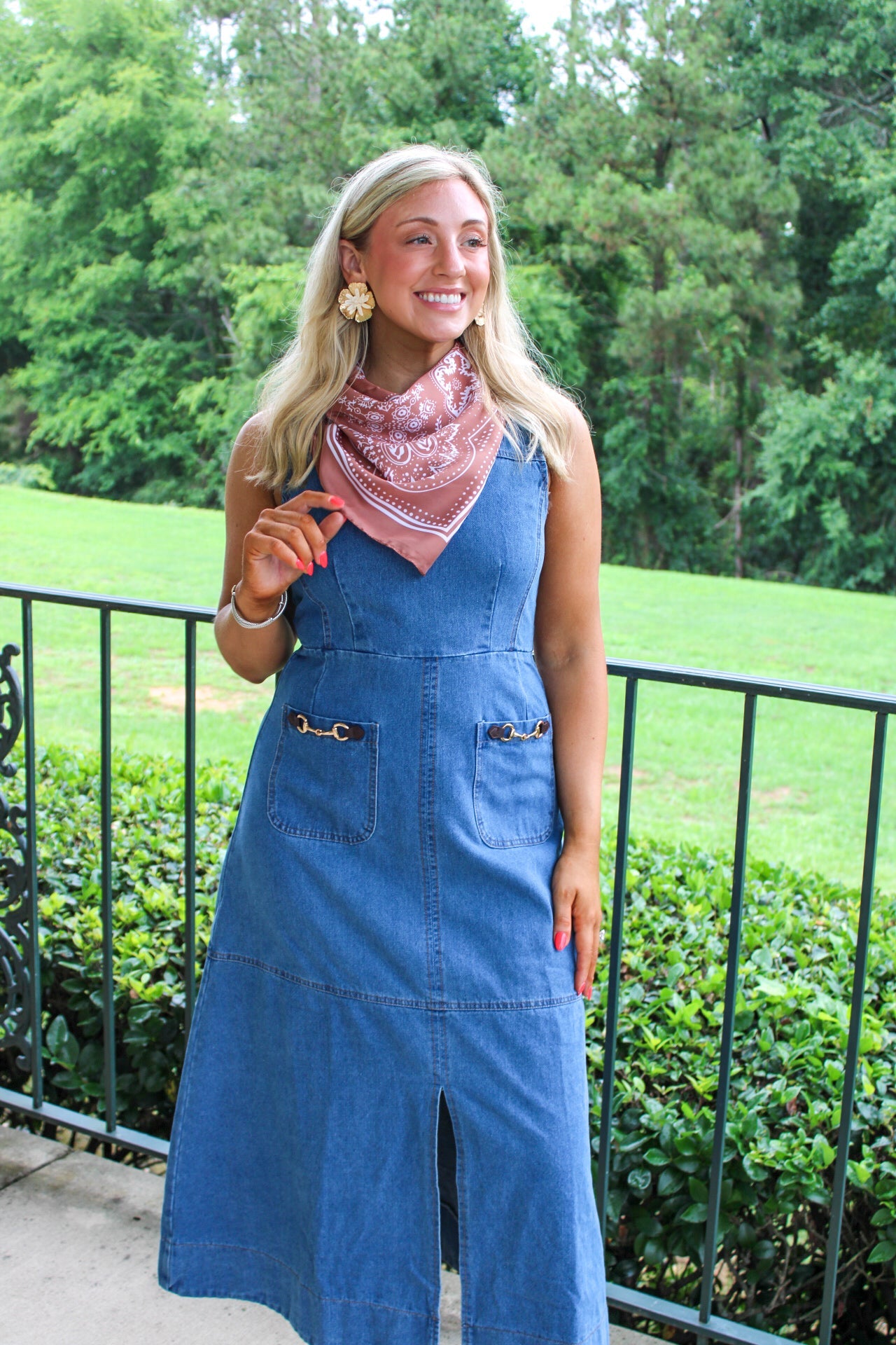 Greer Denim Midi Dress
