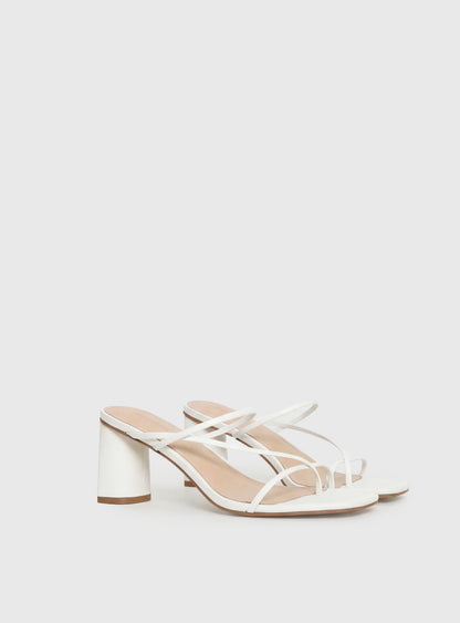 The Becka Heels White
