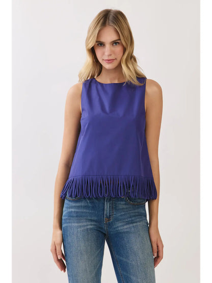Adison Fringe Hem Sleeveless Top