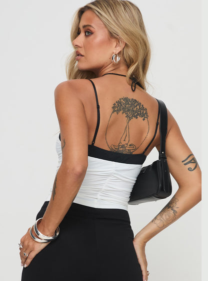 Vickee Top White / Black