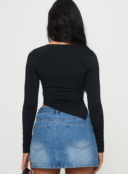 Inca Long Sleeve Top Black