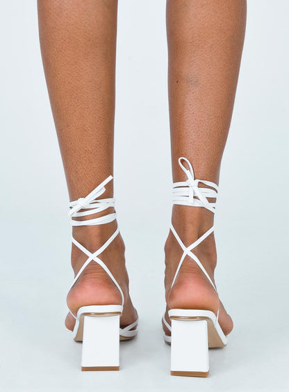 The Lena Heels White