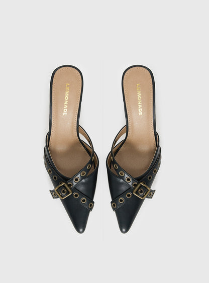 Compelling Pointed Toe Heels Black