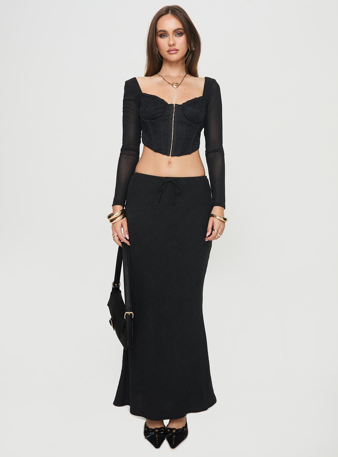 Enoch Long Sleeve Top Black