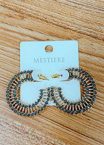 Beaded Bar Hoop Earring