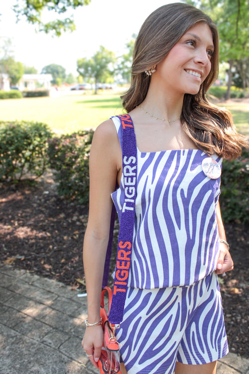 Clemson Beaded Purse Strap