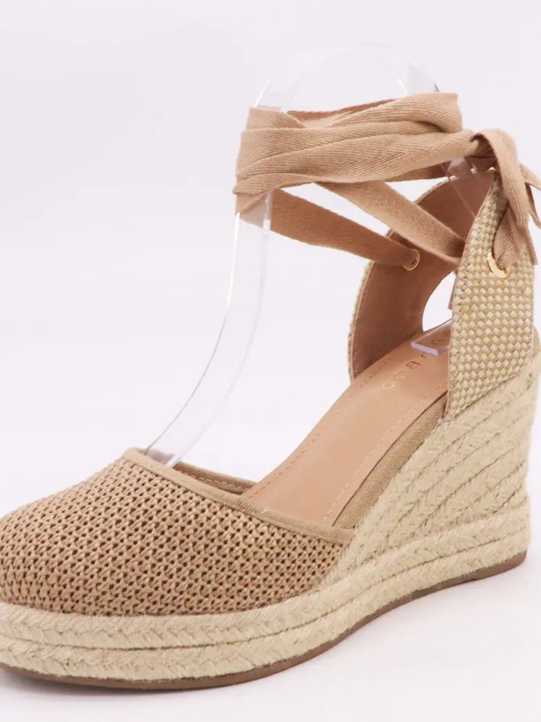 Espadrille Lace Up Wedges