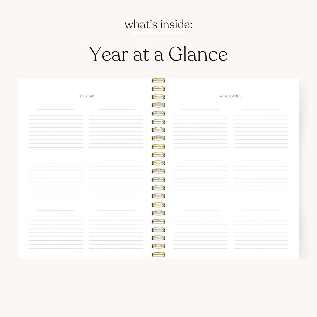 Green Gingham Undated Planner
