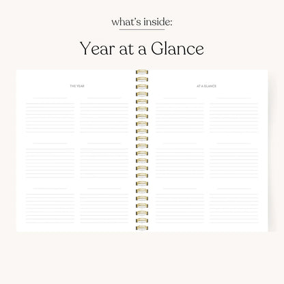 Green Gingham Undated Planner