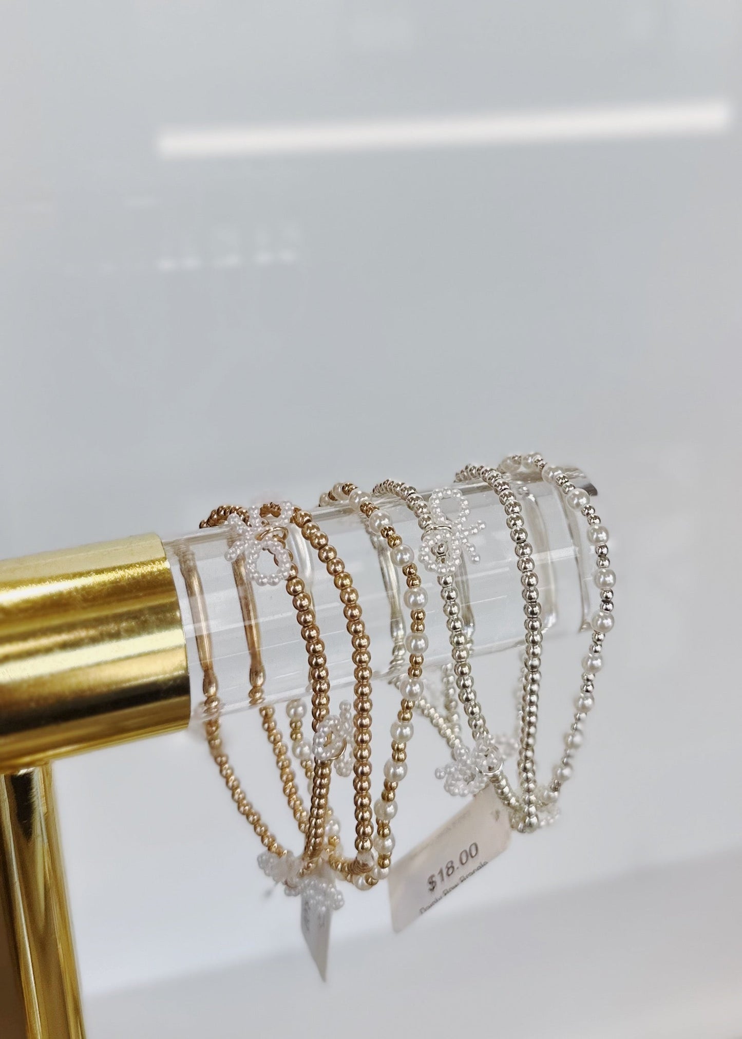 Dainty Bow Bracelet Set