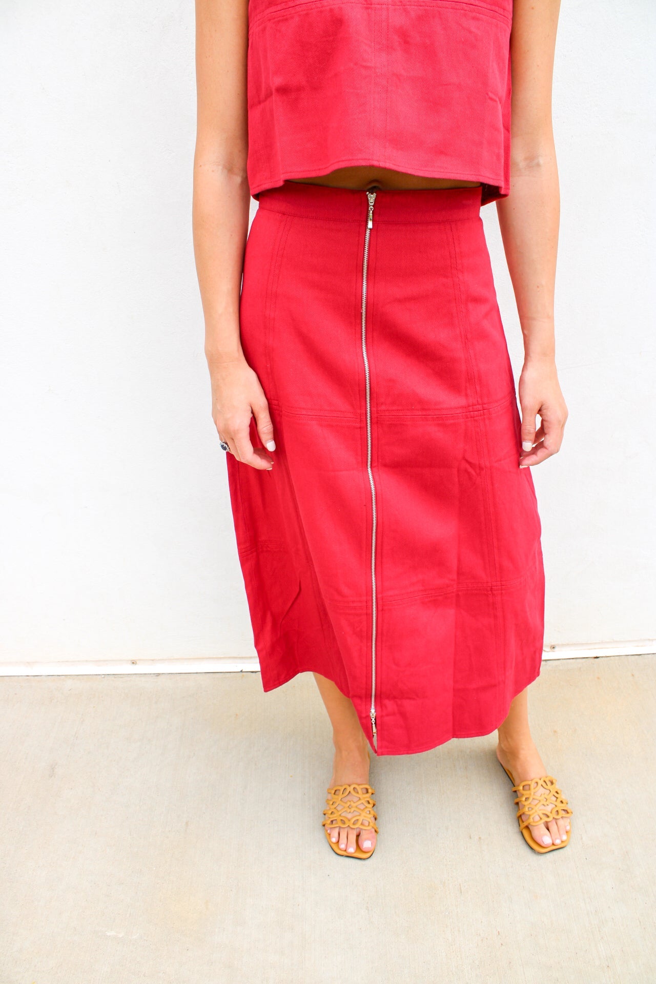 Fae Midi Denim Skirt