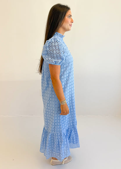 Holland Puff Sleeve Midi Dress