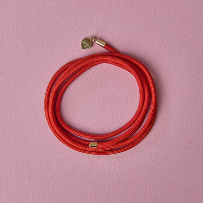 Coral Red Necklace Cord