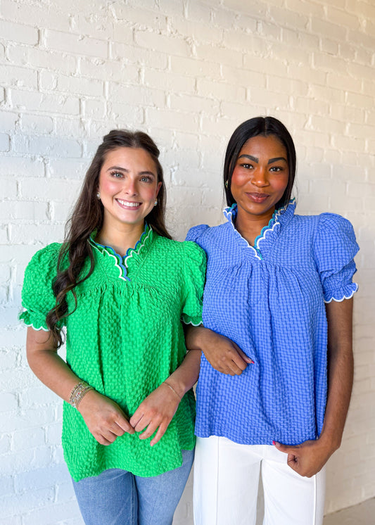 Harper Scallop Trim Top