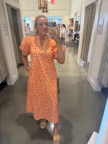 Alina Patterned Midi Dress