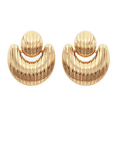 Door Knocker Texture Earrings