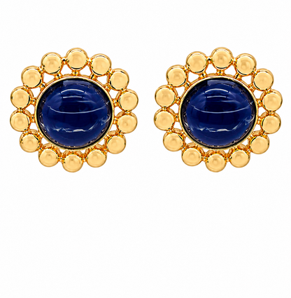 Dome Shape Stone Earrings