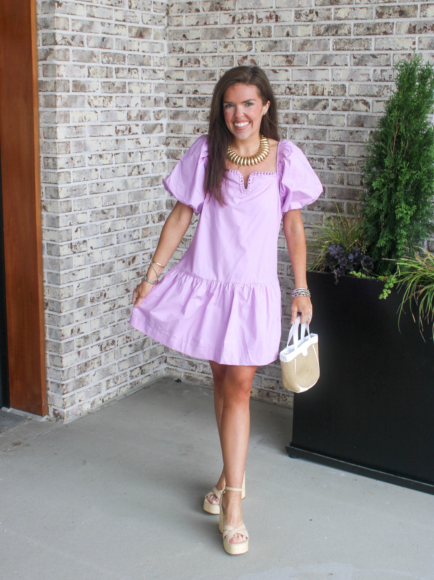Eliana Knotted Neck Mini Dress