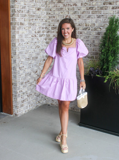 Eliana Knotted Neck Mini Dress