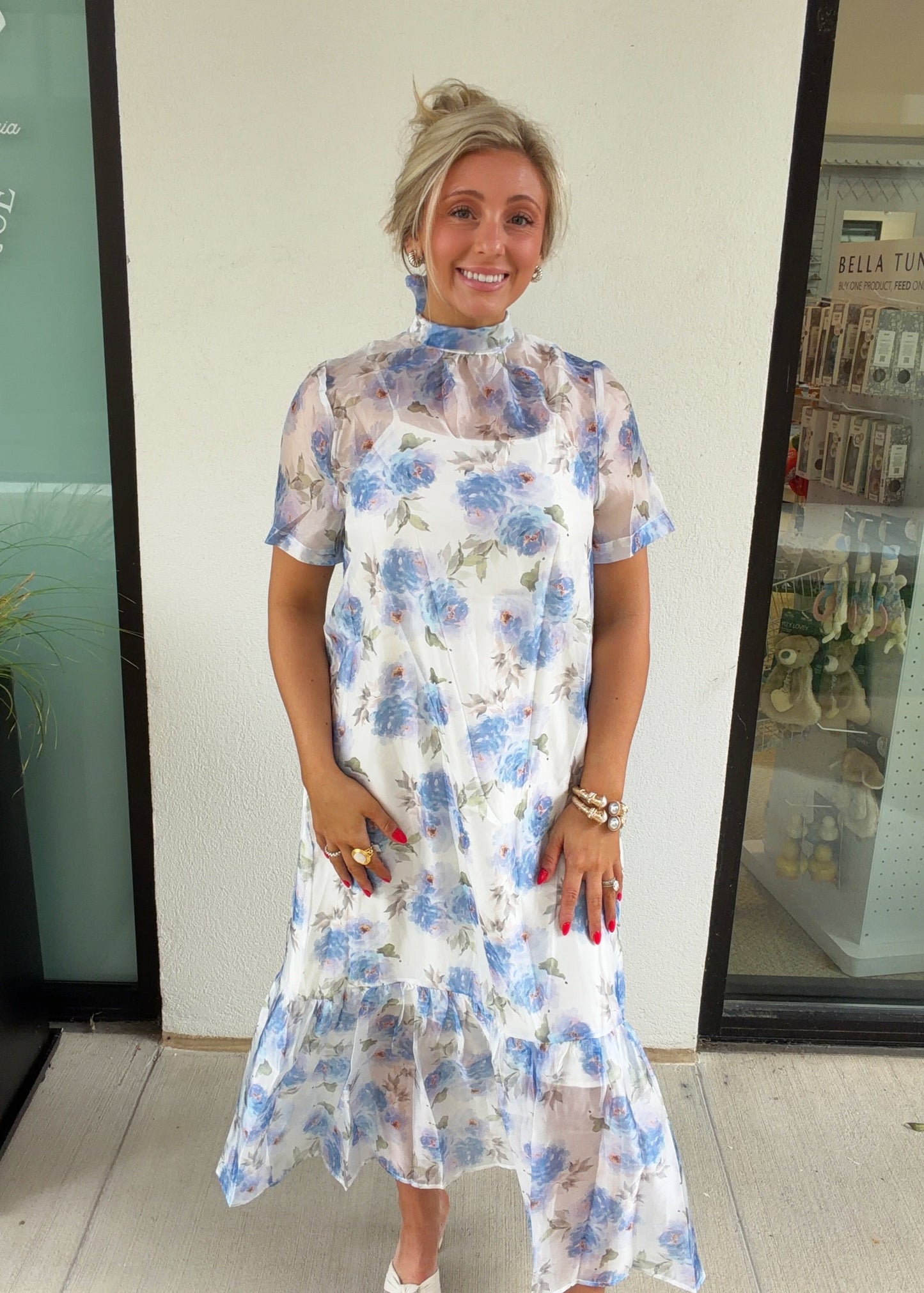 Camilla Sheer Dressy Midi Dress