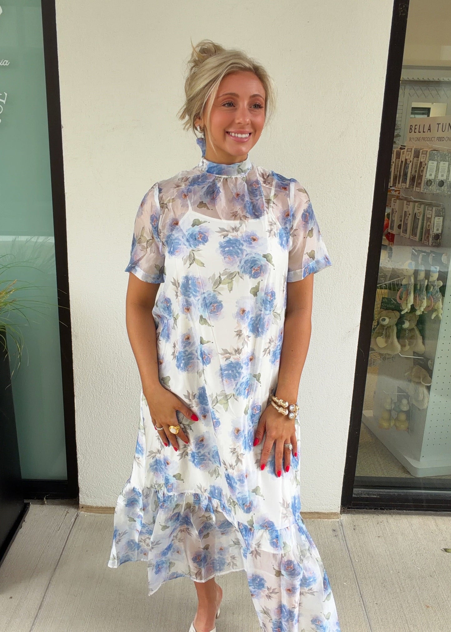 Camilla Sheer Dressy Midi Dress