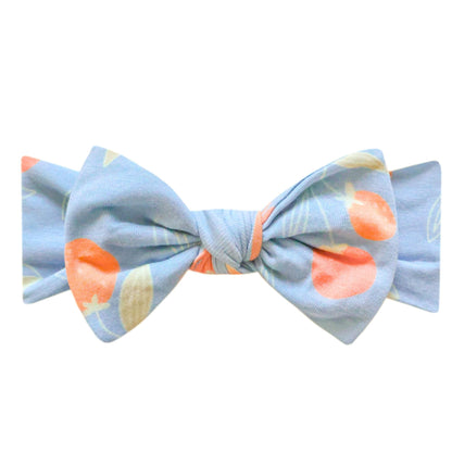 Knit Headband Bow - Clementine