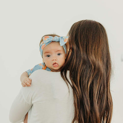 Knit Headband Bow - Clementine