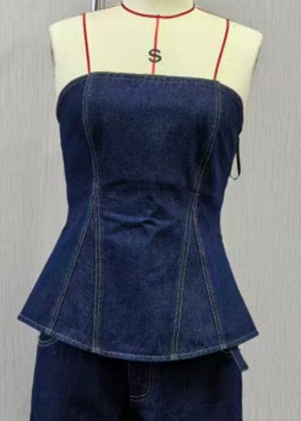 Dolly Denim Peplum Top
