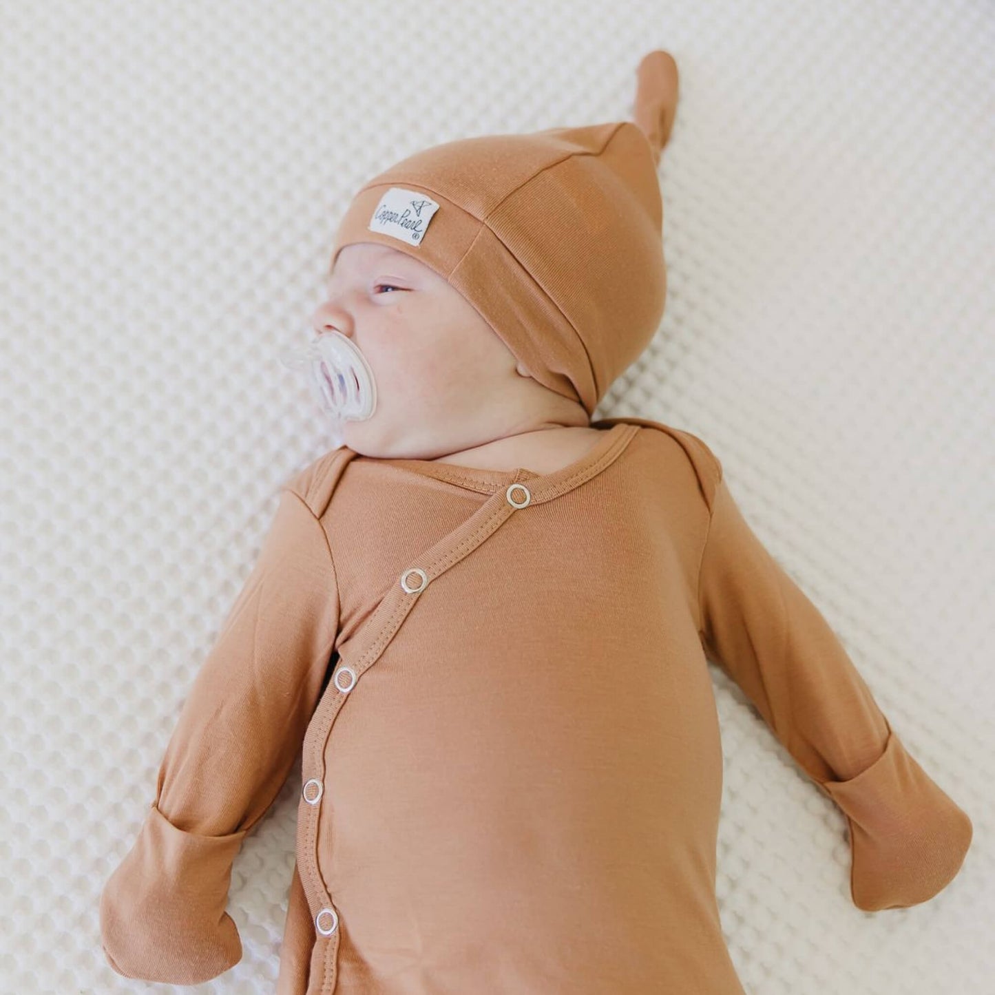 Newborn Knotted Gown - Pecan