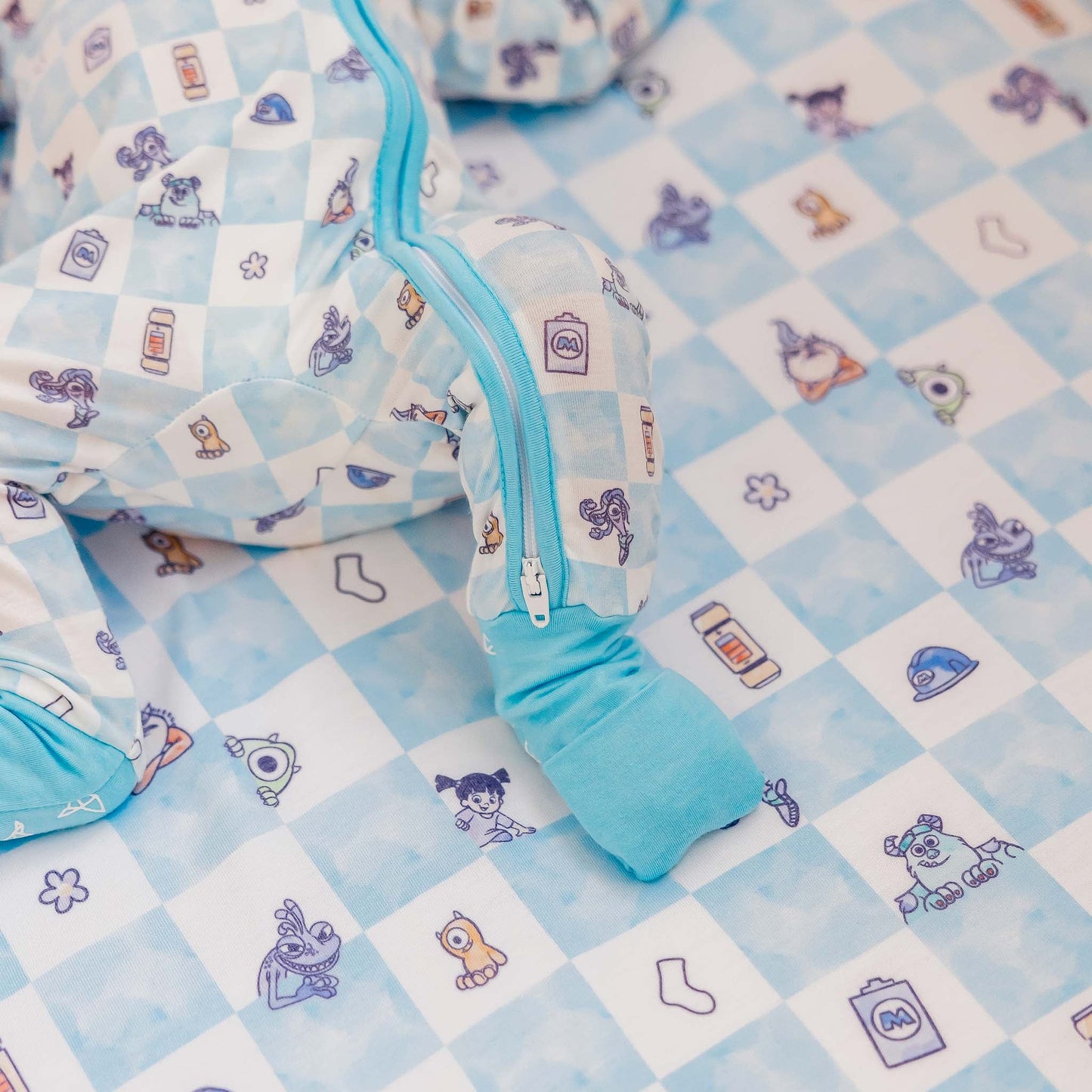 Convertible Zip-Up Footie Pajama - Monsters, Inc. Medley