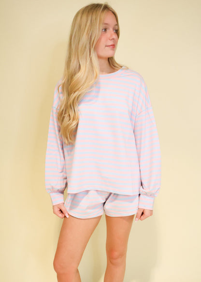 Isla Pastel Striped Long Sleeve Top