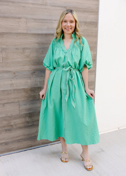 Ava Tie Waist Midi Dress