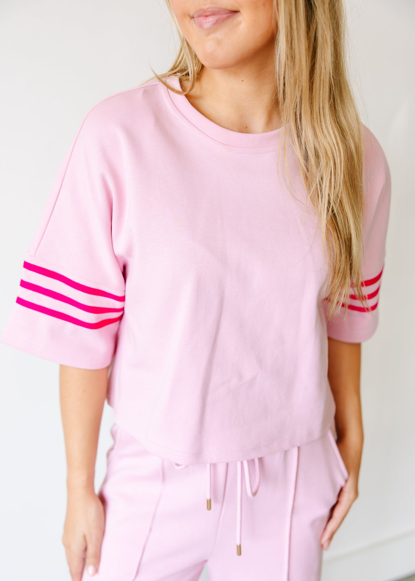 Dakota Stripe Sleeve Lounge Top