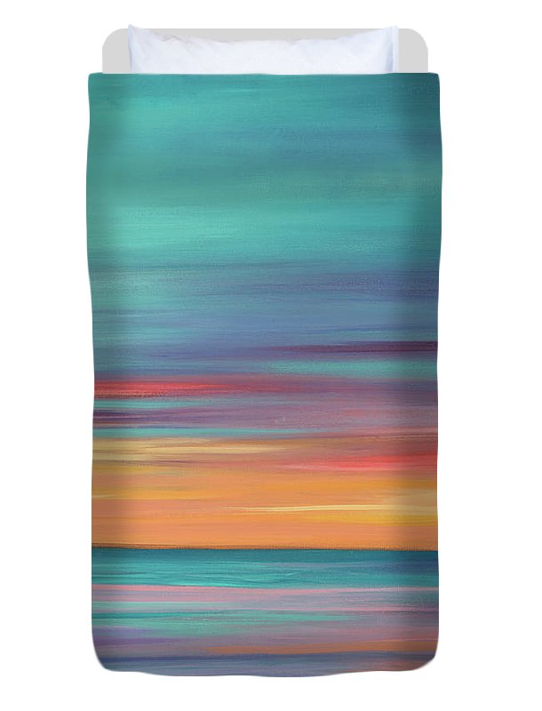 Abundance blue and orange ocean sunset - Duvet Cover